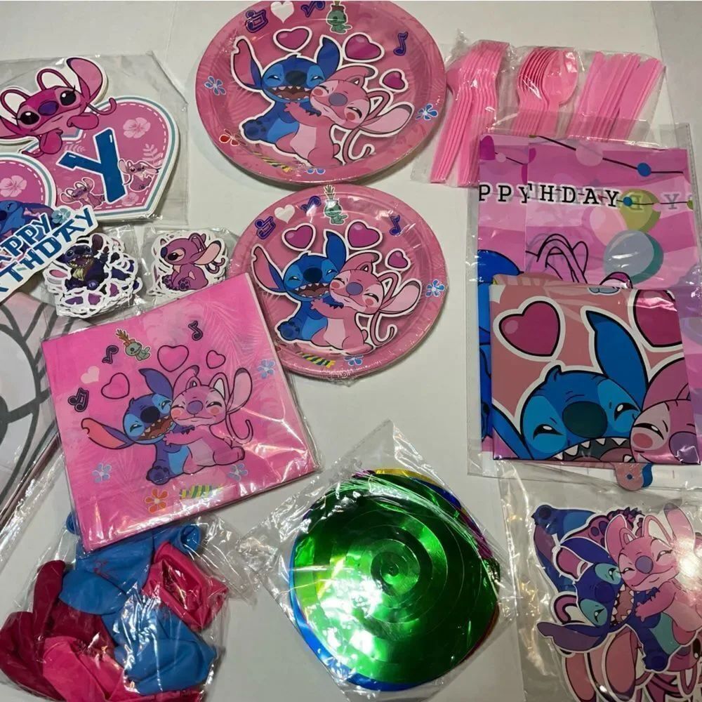 Disney Stitch Birthday Party Supplies 169 pieces NWT